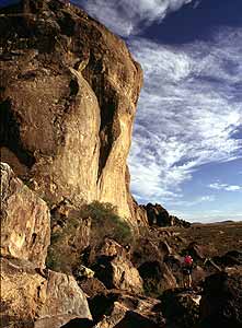 Pictur of a hiker.  